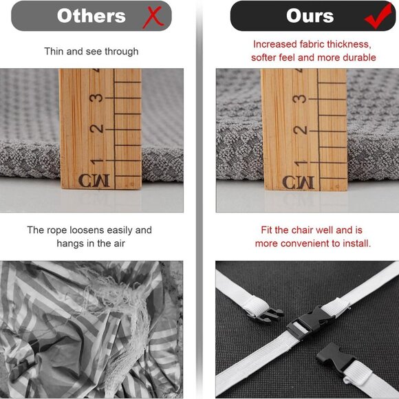 Waterproof Seat Covers for Dining‎ Chairs Gray - Picture 3 of 7